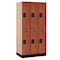 Salsbury Industries Wardrobe Locker, 36" W, 21" D, 76" H, (3) Wide, (6) Openings, Cherry 32361CHE - alternate 1